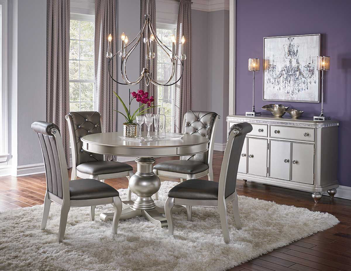 Dining Room Sets Silver Or Pewter Colored