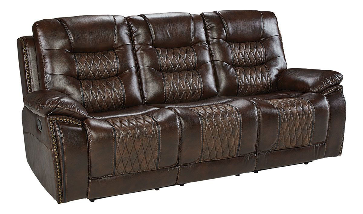 badcock leather reclining sofa