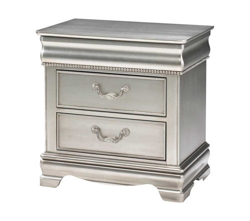 GRACE SILVER NIGHTSTAND | Badcock Home Furniture &more