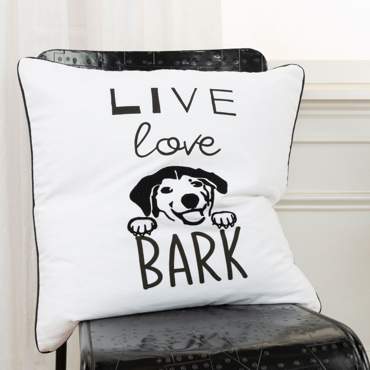 LIVE LOVE BARK THROW PILLOW | Badcock Home Furniture &more