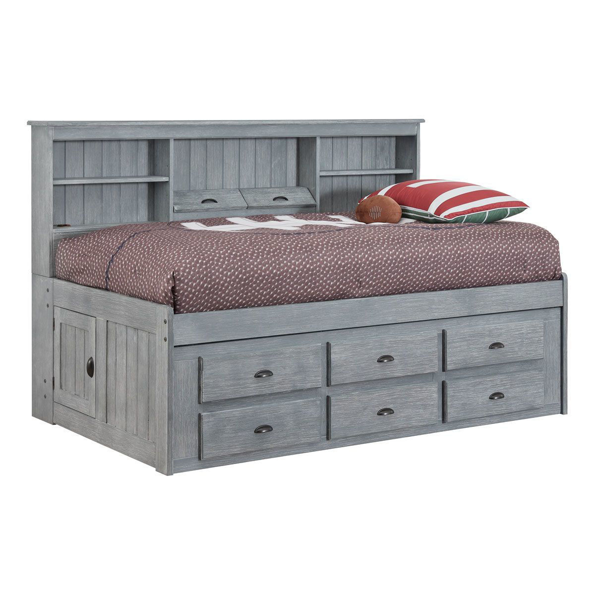 ASHBURY TWIN BOOKCASE STORAGE BED Badcock Home Furniture &more