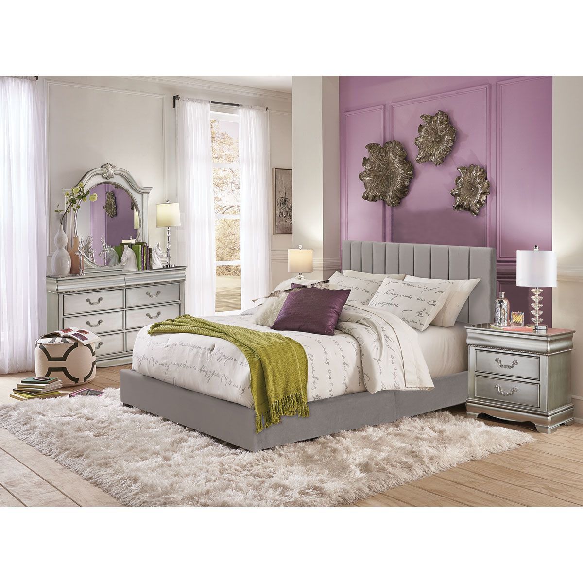 0037026 Grace Grey 3pc Twin Youth Bedroom Group 1200 