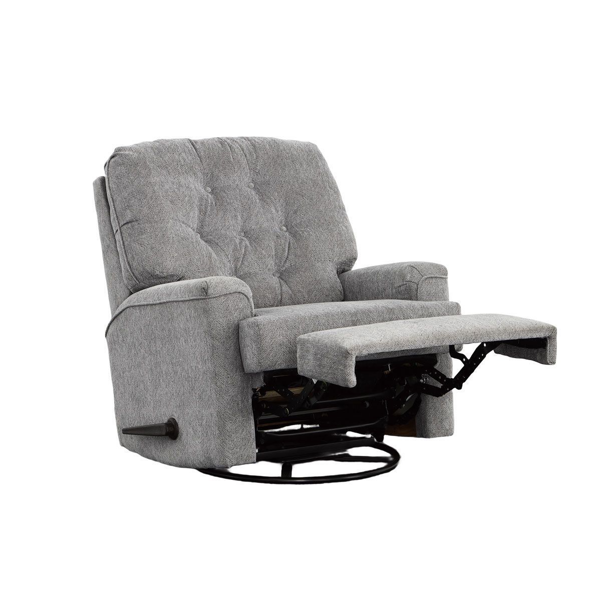 Dottie Cloud Blue Swivel Glider Recliner Badcock Home Furniture Andmore 