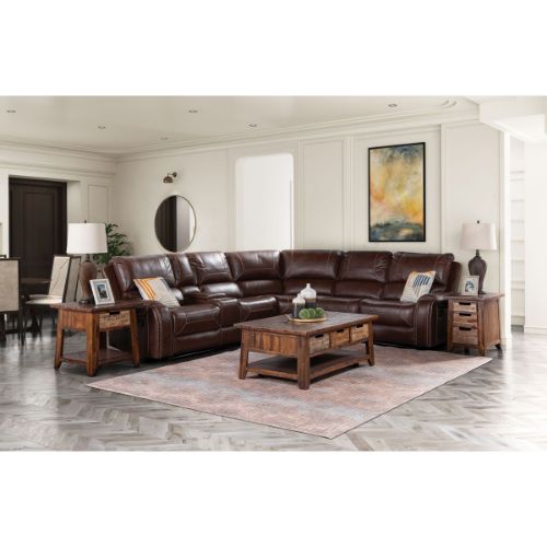 Picture of CONQUEST SADDLE 6PC MANUAL RECLINING SECTIONAL