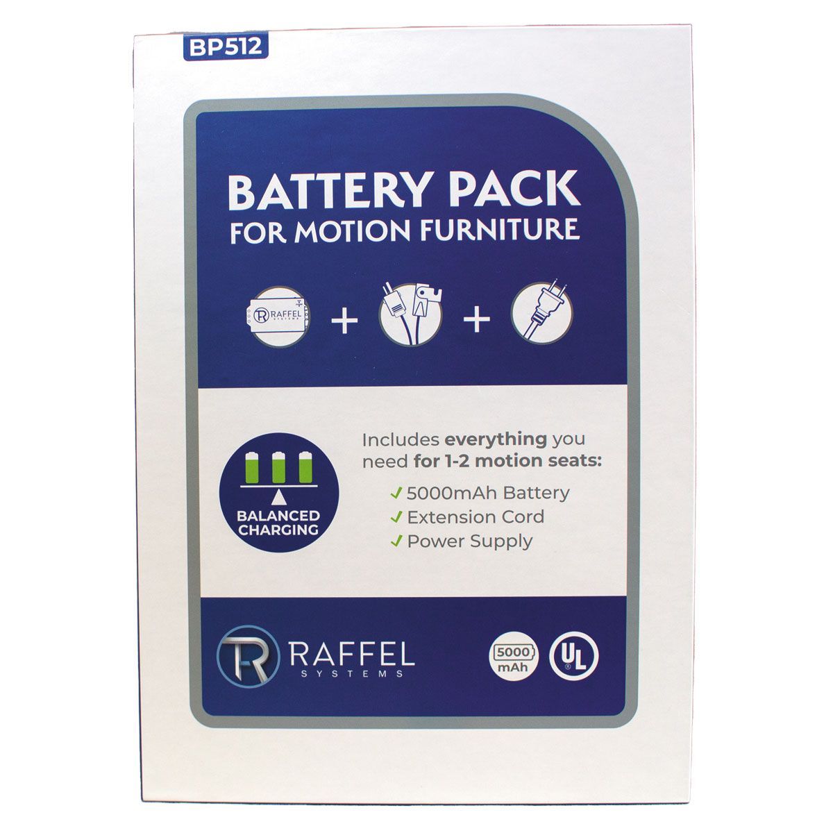 Picture of RAFFEL BATTERY PACK BP512 RECHARGEABLE Battery FOR 1-2 MOTION SEATS