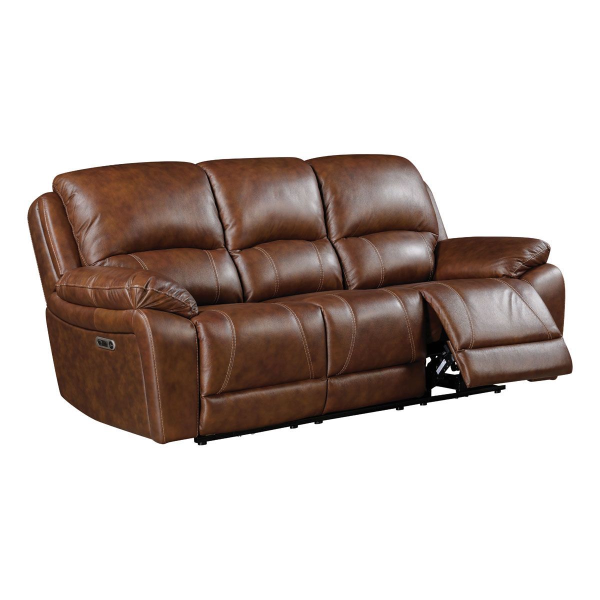 BRYANT LEATHER POWER RECLINING SOFA Badcock Home Furniture &More