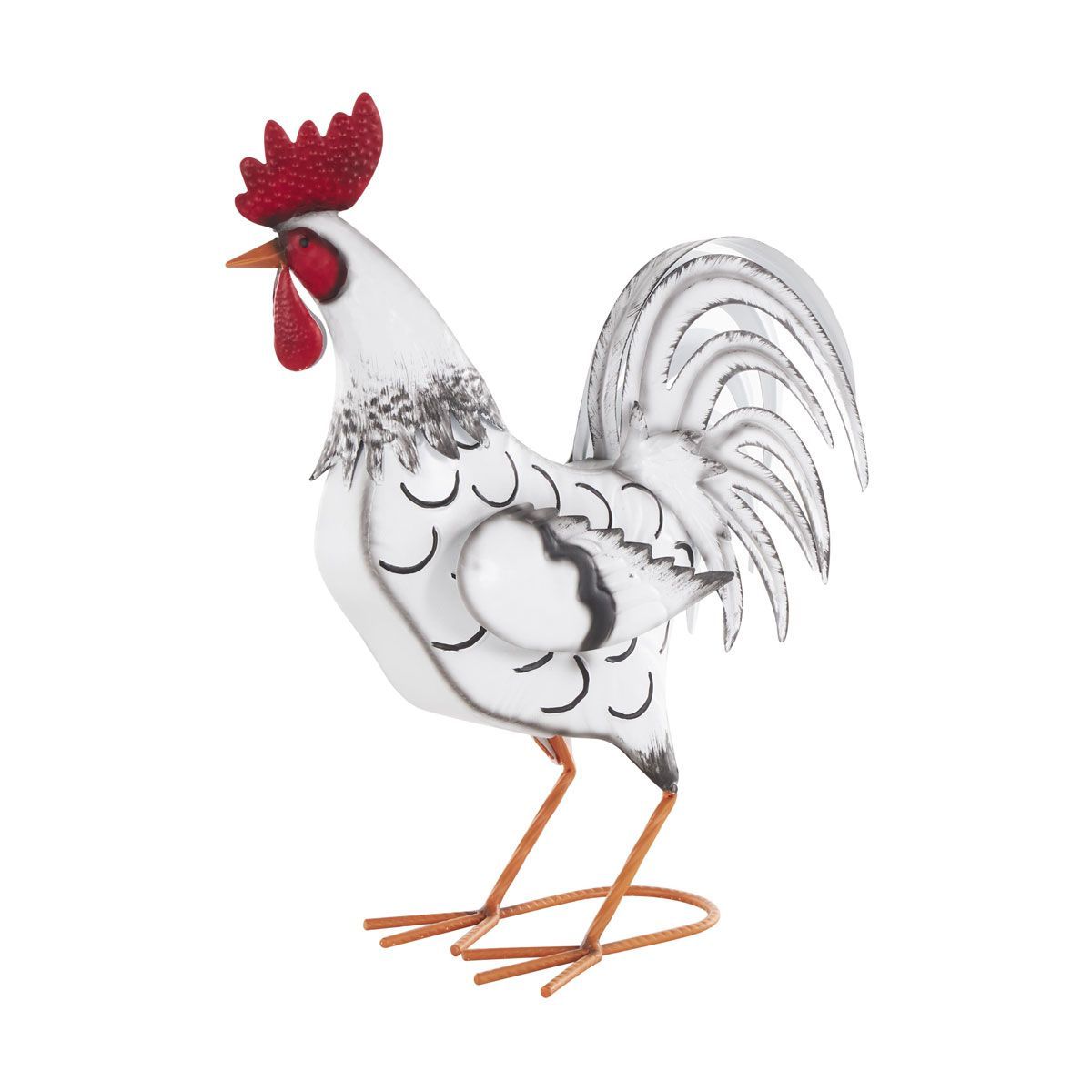 Picture of WHITE METAL ROOSTER