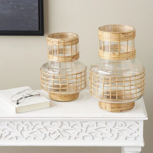 Picture of RATTAN VASE SET OF 2