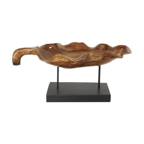 Picture of TEAK WOOD LEAF SCULUPTURE