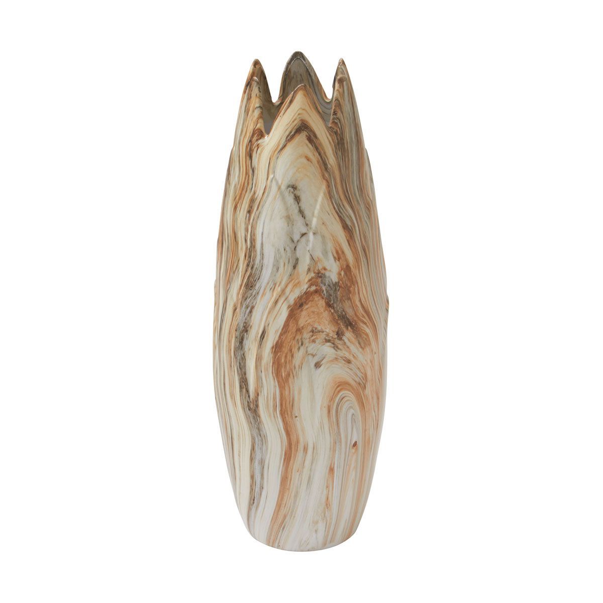 Picture of BEIGE CERAMIC MARBLED VASE