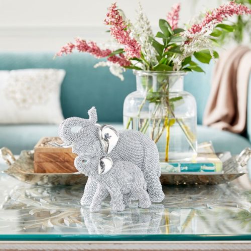 Picture of SILVER ELEPHANT SCULPTURE