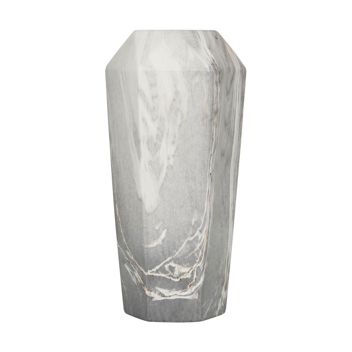 Picture of BLACK CERAMIC FAUX MARBLE VASE