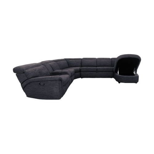 Picture of EVERYTHING 4PC POWER RECLINING SECTIONAL WITH SLEEPER & RAF STORAGE CHAISE