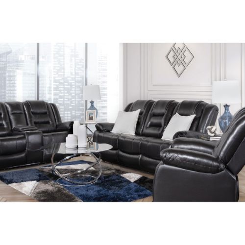 Picture of NEXUS BLACK LEATHER DUAL POWER RECLINING SOFA