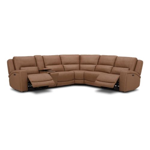 Picture of DAXTON 6PC LEATHER DUAL POWER RECLINING SECTIONAL