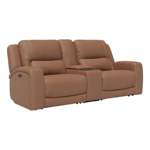 Picture of DAXTON 3PC LEATHER DUAL POWER RECLINING CONSOLE LOVESEAT