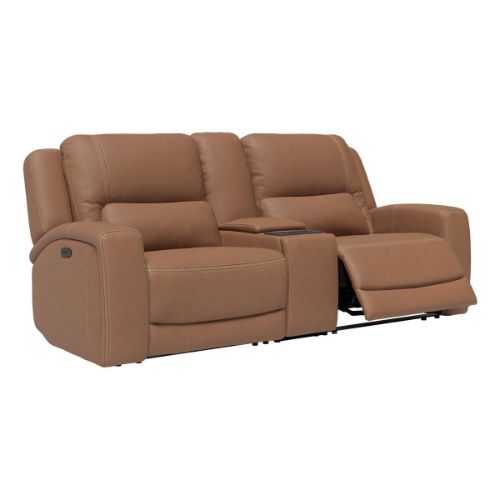 Picture of DAXTON 3PC LEATHER DUAL POWER RECLINING CONSOLE LOVESEAT