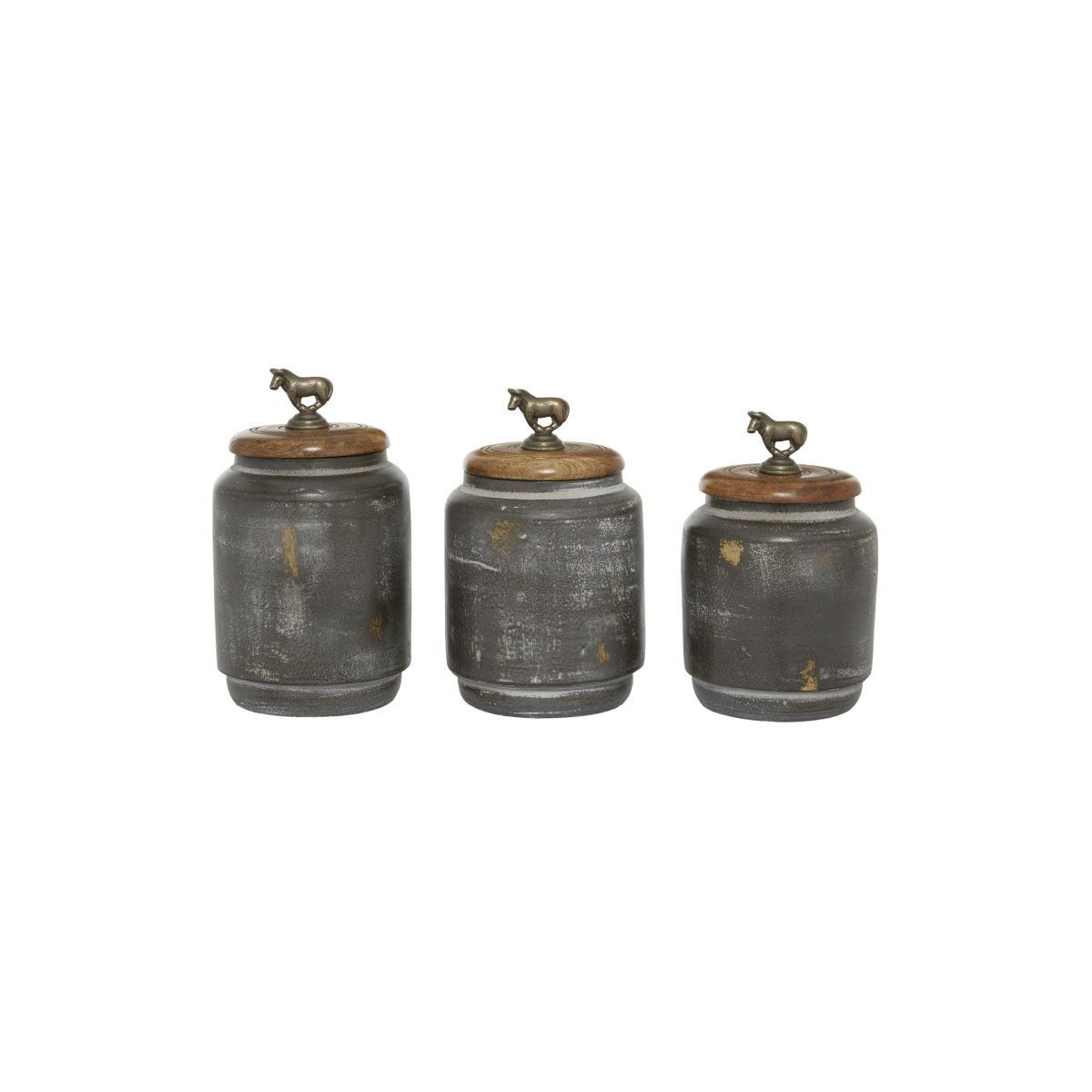 Picture of BROWN TERRACOTTA JAR SET OF 3