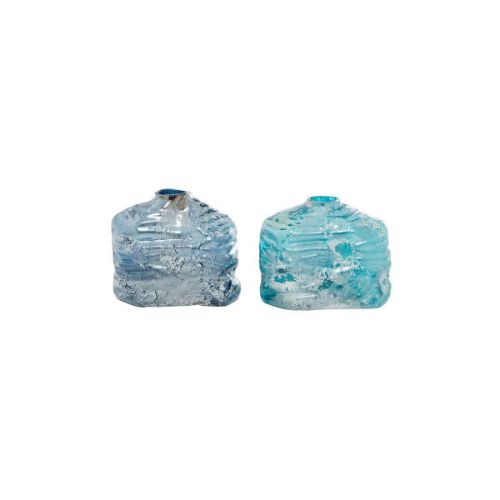 Picture of BLUE GLASS VASE SET OF 2